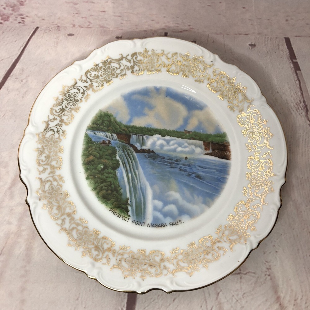 Vintage Niagara Falls NY Prospect Point Souvenir Plate Western Germany 10"